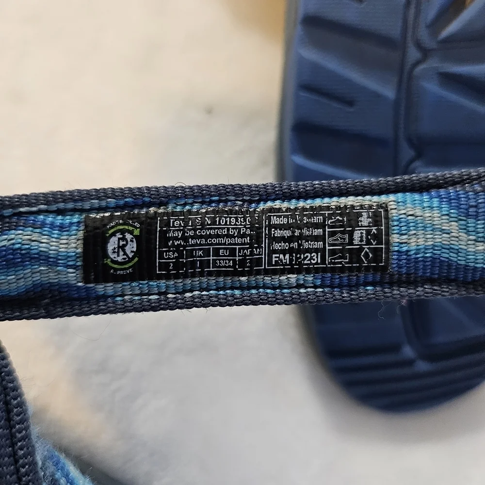 Teva Blue and Black Sandals